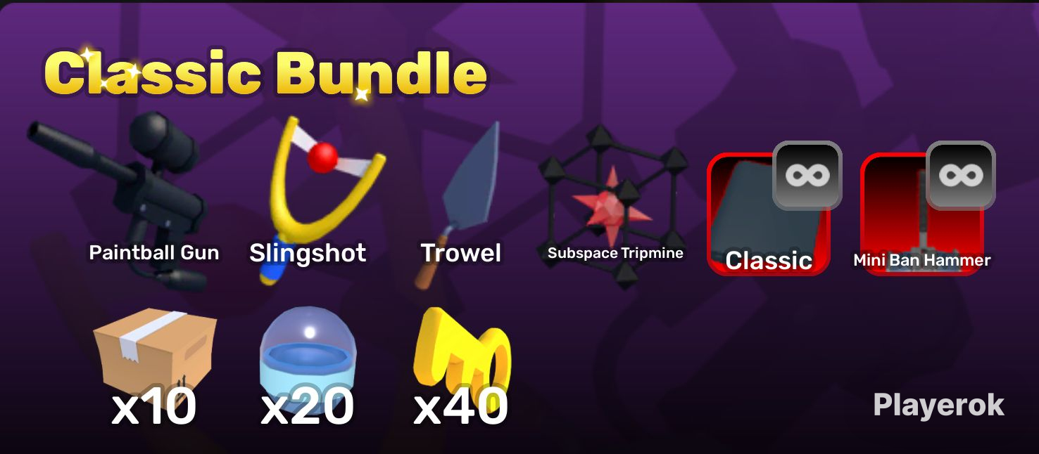 Купить RIVALS Classic Bundle БЫСТРО Roblox за 712 Предметы