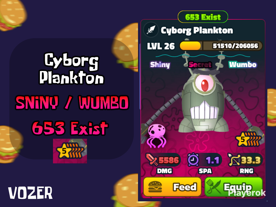Buy Item Shiny Cyborg Plankton 5 stars with Secret Formula - Spongebob Buy Item Shiny Cyborg Plankton 5 stars with Secret Formula - Spongebob
