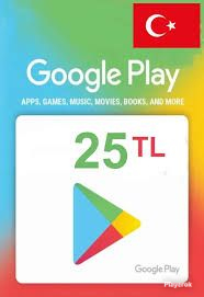 Купить Подарочная карта 25TL Google Play за 90 ₽ - Подарочные карты ...