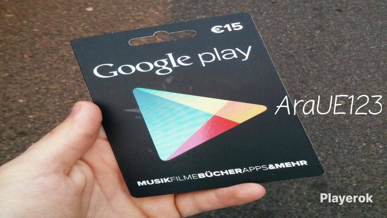Купить ПОДАРОЧНАЯ КАРТА НА 15€ ДЛЯ ДОНАТА В ЛЮБЫЕ ИГРЫ Google Play за 1 ...